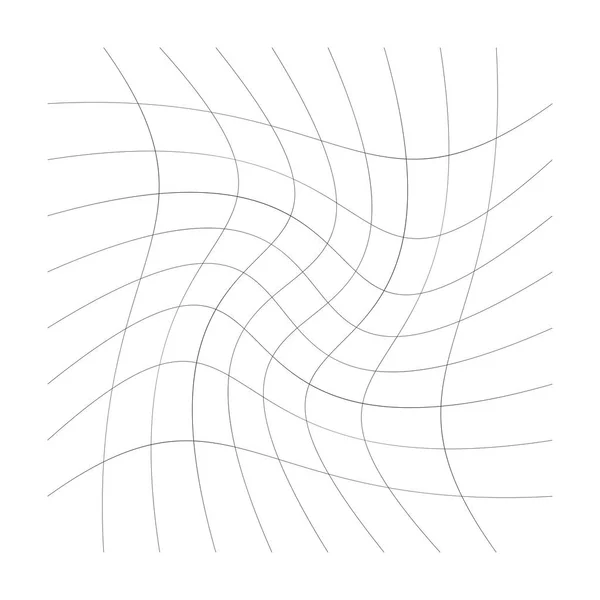 Linhas de interseção malha, grade com espiral, rotação, redemoinho, tw — Vetor de Stock