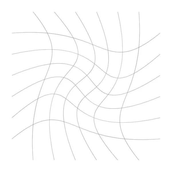 Intersección de líneas de malla, rejilla con espiral, rotación, remolino, tw — Archivo Imágenes Vectoriales
