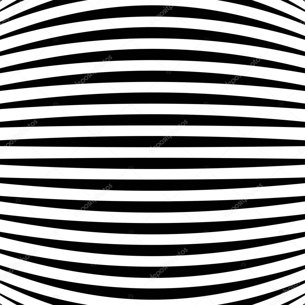 Spherical, globe circular distort effect pattern. Curved bulge, 