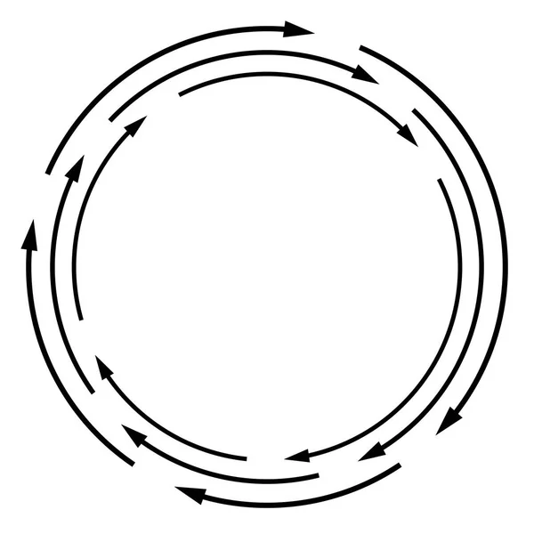 Rotação, rotação, conceito de torção circular seta ilustração . — Vetor de Stock