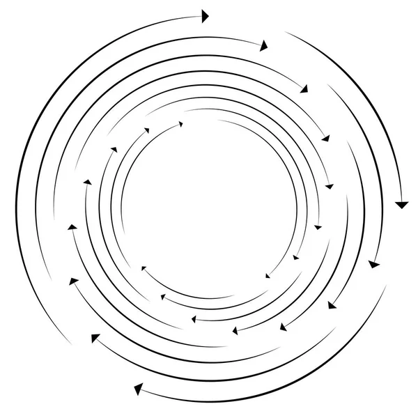 Rotation, rotera, torsion koncept cirkulär pil illustration. — Stock vektor