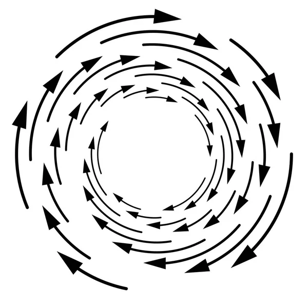 Rotazione, rotazione, concetto di torsione freccia circolare illustrazione . — Vettoriale Stock