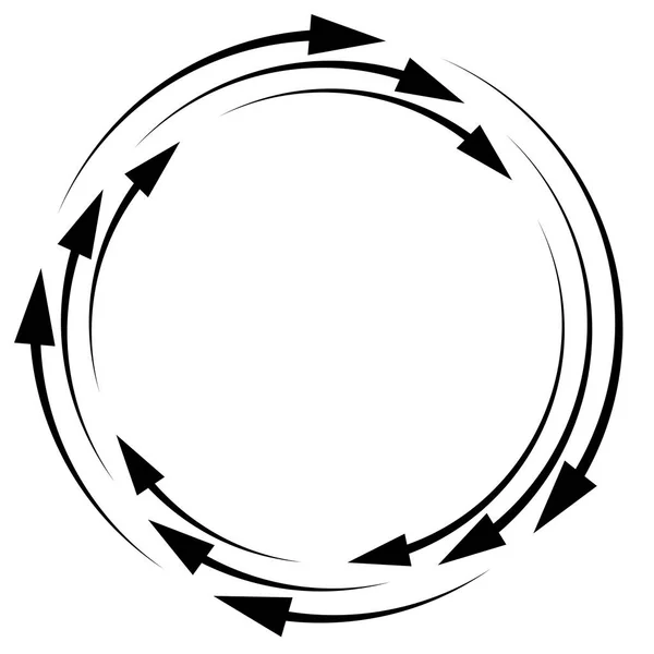 回転、回転、トーションコンセプト円形の矢印イラスト. — ストックベクタ