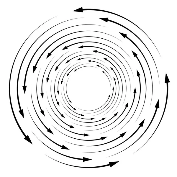 Rotation, rotera, torsion koncept cirkulär pil illustration. — Stock vektor