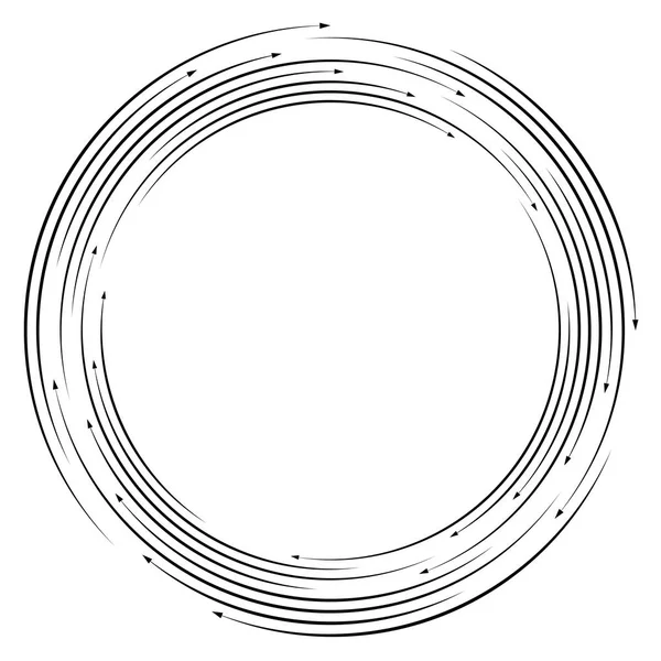 Rotación, giro, concepto de torsión flecha circular ilustración . — Archivo Imágenes Vectoriales