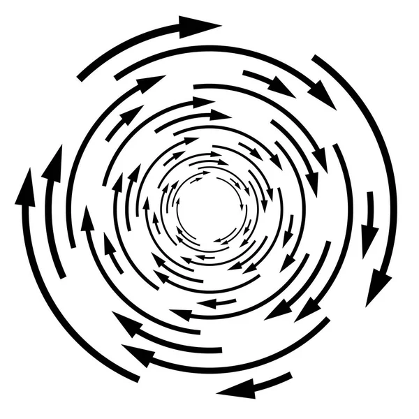 Rotação, rotação, conceito de torção circular seta ilustração . —  Vetores de Stock