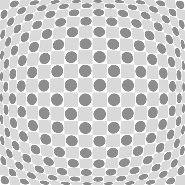 球状、球状の円形は効果パターンを歪める。曲線状の膨らみ, — ストックベクタ