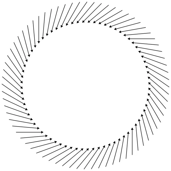 Rotation circulaire, flèches radiales pour le cycle, concepts d'itération. Co — Image vectorielle