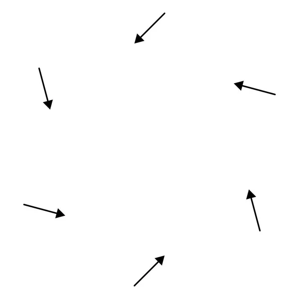 Draai cirkelvormige, radiale pijlen voor cyclus, iteratie concepten. Samenwerking — Stockvector