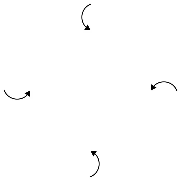 向内圆形径向箭,用于紧固,碰撞,碰撞 — 图库矢量图片