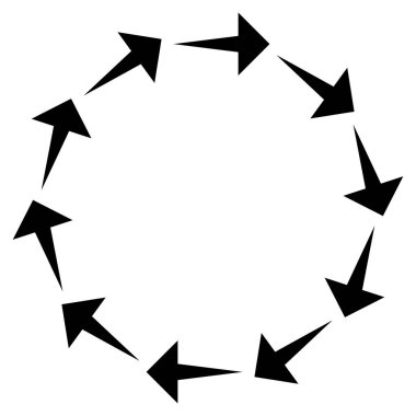 Döngü için dairesel oklar, temaları tekrarla. İlerleme, süreç, artı