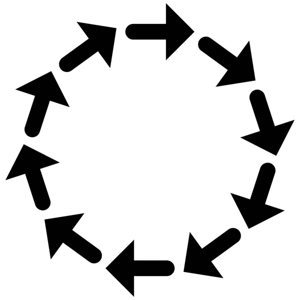 Frecce circolari per ciclo, ripetere i temi. Progressi, processo, pro — Vettoriale Stock