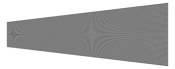 Linien, Streifen in der Perspektive. 3D-Streifen verschwinden, abnehmen — Stockvektor