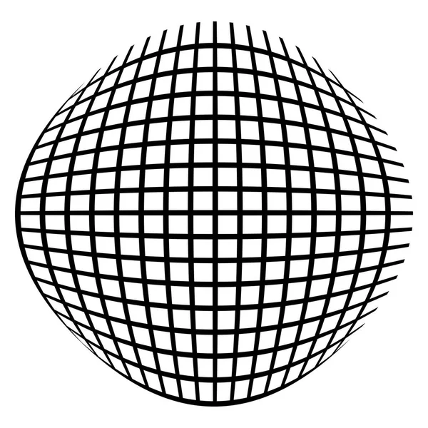 Efecto distorsionador de globo esférico. Bulto curvado, urdimbre sobresaliente. Co — Archivo Imágenes Vectoriales