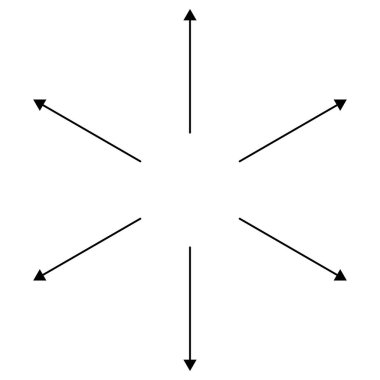 Radyal, yayılan oklar, genişleme, genişletme, patlama temaları için. D