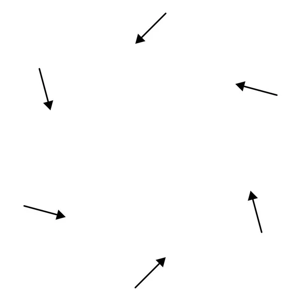 旋转的圆形，径向箭头为循环，迭代概念。 Co — 图库矢量图片