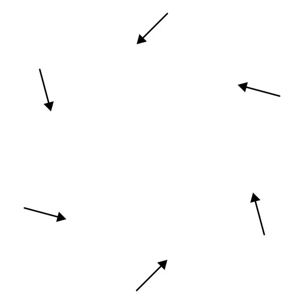 Rodar circulares, setas radiais para o ciclo, conceitos de iteração. Co — Vetor de Stock