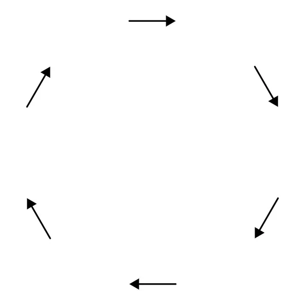 Frecce circolari per ciclo, ripetere i temi. Progressi, processo, pro — Vettoriale Stock