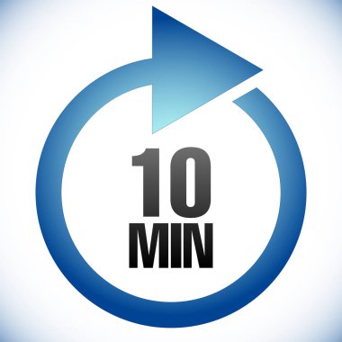 10 dakika geri dönüş (Tat) simgesi. İşlem için aralık, r