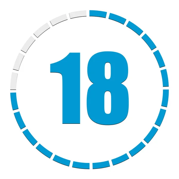 1-24 diagramme circulaire d'indicateur sectionné, graphique. Cercle avec 24 s — Image vectorielle
