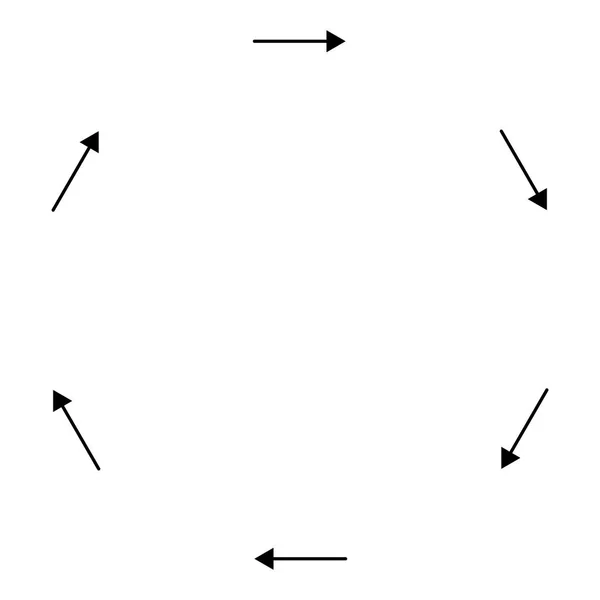 Flechas circulares para el ciclo, repetir temas. Progreso, proceso, pro — Vector de stock