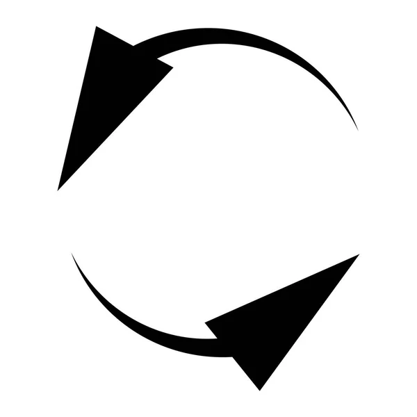 Circular, flecha circular izquierda. Icono de flecha radial, símbolo. Contador — Archivo Imágenes Vectoriales