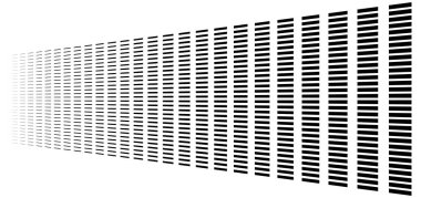 3d segmentli, kesik çizgiler geometrik desen. Yok ol, yok ol.