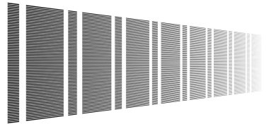 3d segmentli, kesik çizgiler geometrik desen. Yok ol, yok ol.