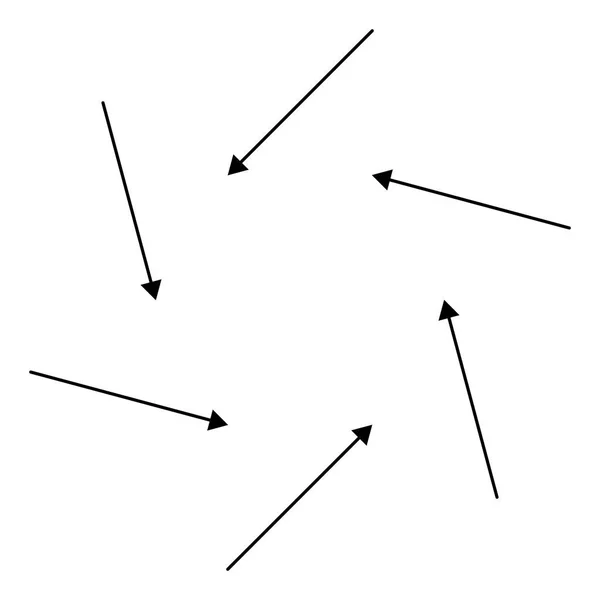 Otočit kruhové, radiální šipky pro cyklus, iterační koncepty. Co — Stockový vektor