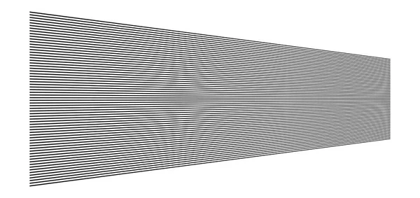 Linee 3d. Strisce parallele diritte in prospettiva. Strisce, strisce — Vettoriale Stock