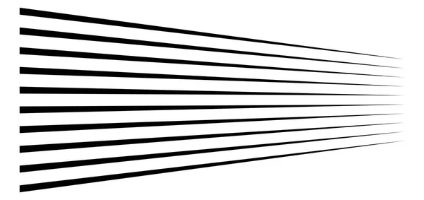 Üç boyutlu çizgiler. Perspektifte düz paralel çizgiler. Striptiz, stre — Stok Vektör