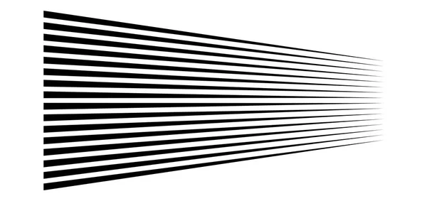 Linee 3d. Strisce parallele diritte in prospettiva. Strisce, strisce — Vettoriale Stock