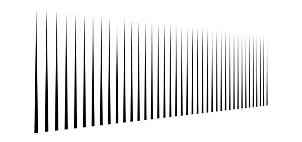 Vertikala linjer i kolumner. Perspektiva parallella ränder. 3d-linje — Stock vektor