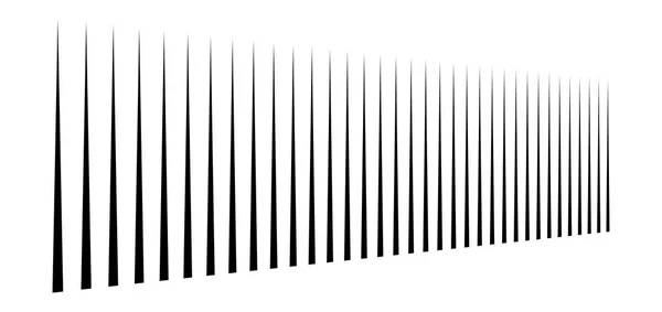 Vertikale gerade parallele Linien in der Perspektive. 3D-Linien, Streifen — Stockvektor