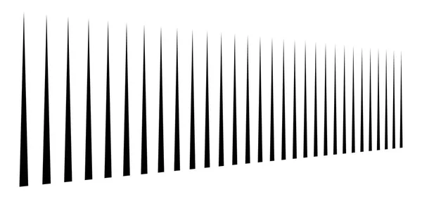 Vertical lines in columns. Perspective parallel stripes. 3d line — ストックベクタ