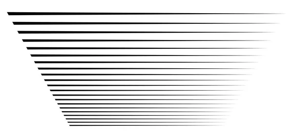 Prospettive linee 3d. Le strisce svaniscono, diminuiscono all'orizzonte. Sim — Vettoriale Stock