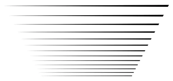 Perspektive 3D-Linien. Streifen verschwinden, verkleinern sich zum Horizont. sim — Stockvektor