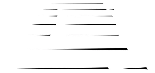 Baris tidak teratur dalam perspektif 3d. segmen stripes, streaks, st - Stok Vektor