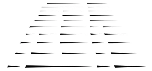 Irregular lines in 3d perspective. segments stripes, streaks, st — ストックベクタ
