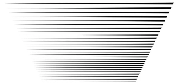 Horizontal, straight parallel lines in perspective. 3d lines, st — ストックベクタ