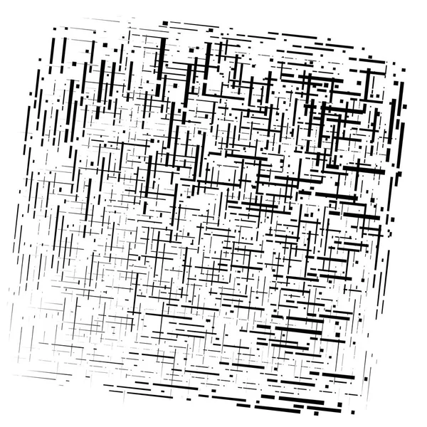 Grille abstraite, maille de morceaux de dispersion aléatoires, morceaux. géométrique — Image vectorielle