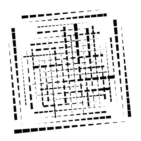 Rejilla abstracta, malla de trozos de dispersión aleatoria, piezas. geométrica — Archivo Imágenes Vectoriales