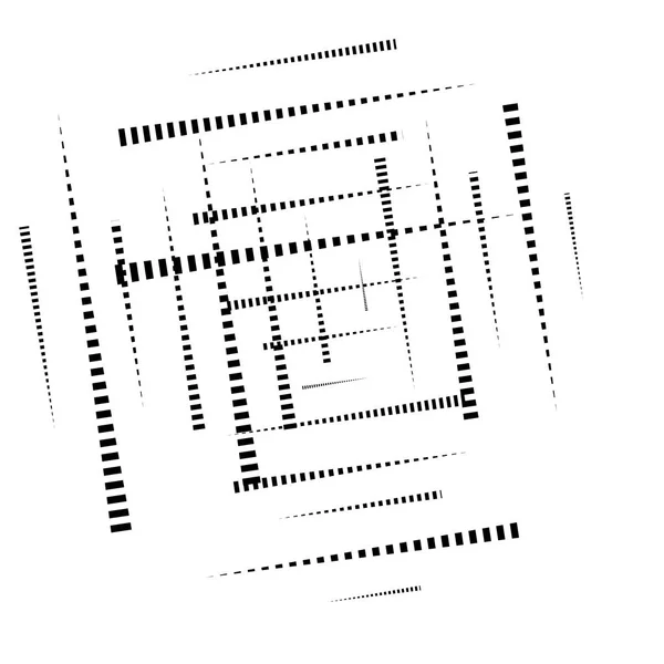 Abstraktní mřížka, síť náhodných roztroušených kusů, kousky. geometrický — Stockový vektor