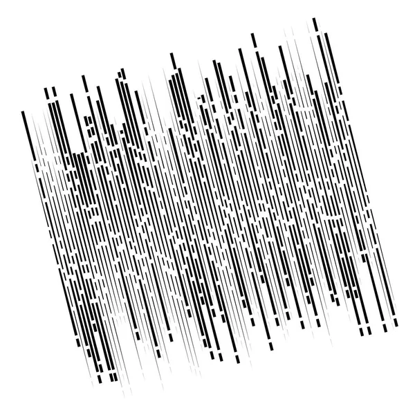 Padrão de linhas segmentadas aleatórias. dinâmica tracejado, faixa irregular — Vetor de Stock