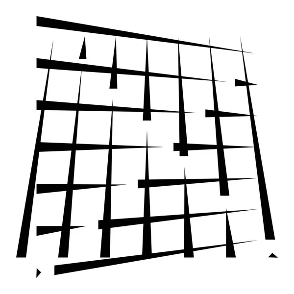 Grade, malha padrão geométrico abstrato. linhas de intersecção segmentadas —  Vetores de Stock