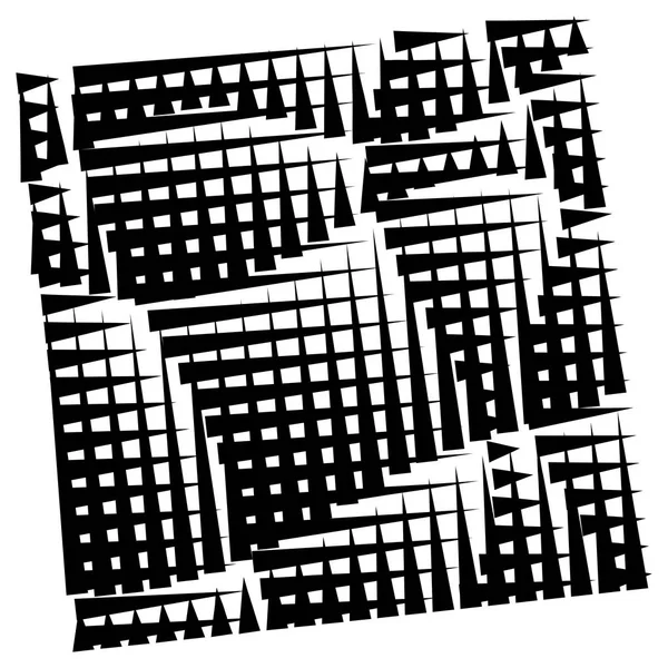 Grille, maille motif géométrique abstrait. lignes d'intersection segmentées — Image vectorielle