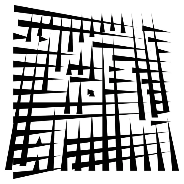 Grid, mesh abstrak pola geometris. baris berpotongan tersegmentasi - Stok Vektor