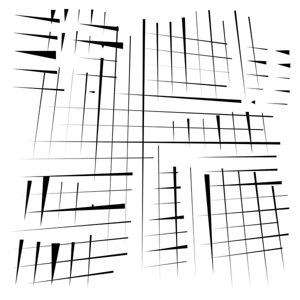 Grid, mesh abstrak pola geometris. baris berpotongan tersegmentasi - Stok Vektor