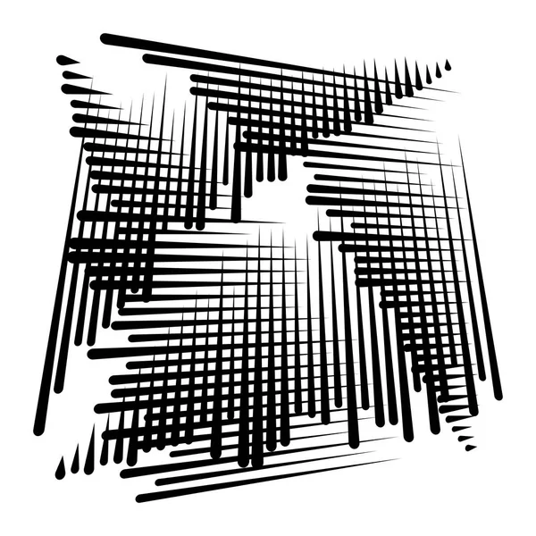 Gitter, Maschen abstrakte geometrische Muster. Segmentierte Schnittlinien — Stockvektor