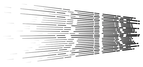 Τυχαία 3d διακεκομμένες γραμμές στην προοπτική. χωρισμένες λωρίδες geometr — Διανυσματικό Αρχείο